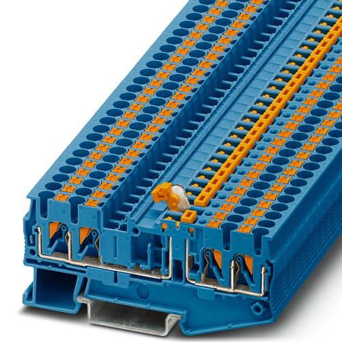 PHOENIX CONTACT - PT 2,5-QUATTRO-MT BU - Knife-disconnect terminal block