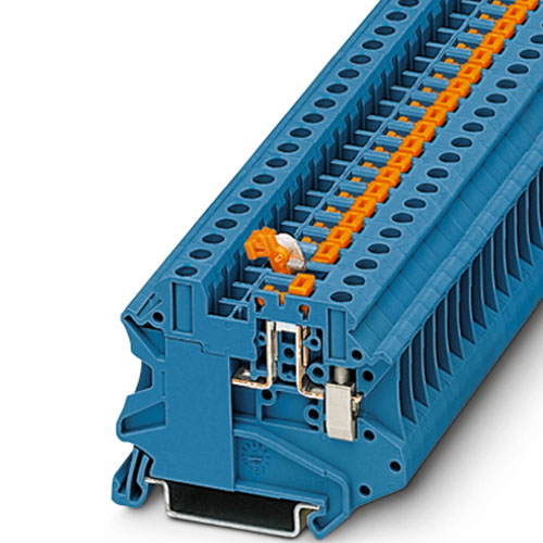 PHOENIX CONTACT -  UT 4-MT BU - Knife-disconnect terminal block