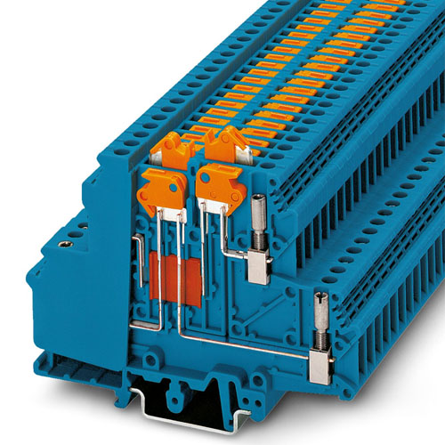 PHOENIX CONTACT -  UDMTK 5-P/P BU - Knife-disconnect terminal block