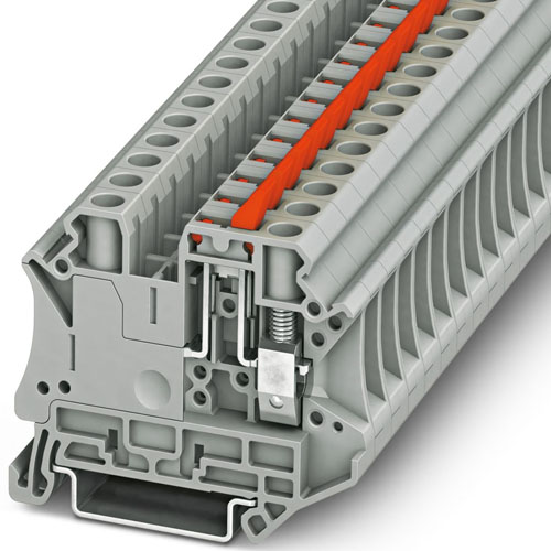 PHOENIX CONTACT -  UT 6-MTL-P/P KNIFE-RD - Knife-disconnect terminal block