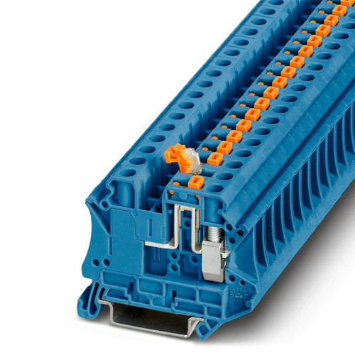 PHOENIX CONTACT - UT 6-MT P/P BU - Knife-disconnect terminal block