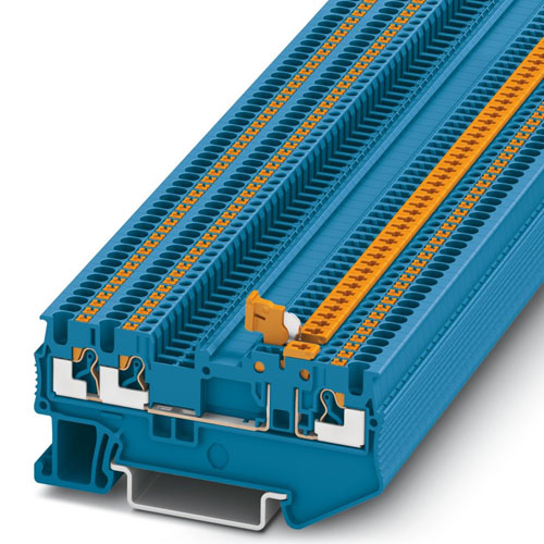 PHOENIX CONTACT -  PT 1,5/S-TWIN-MT BU - Knife-disconnect terminal block