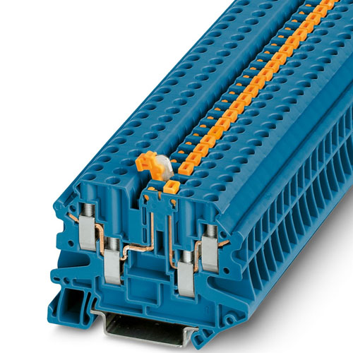 PHOENIX CONTACT - UT 4-QUATTRO-MT P/P BU - Knife-disconnect terminal block