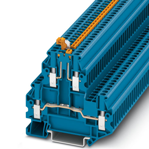 PHOENIX CONTACT -  UTTB 2,5-MT-P/P BU - Knife-disconnect terminal block