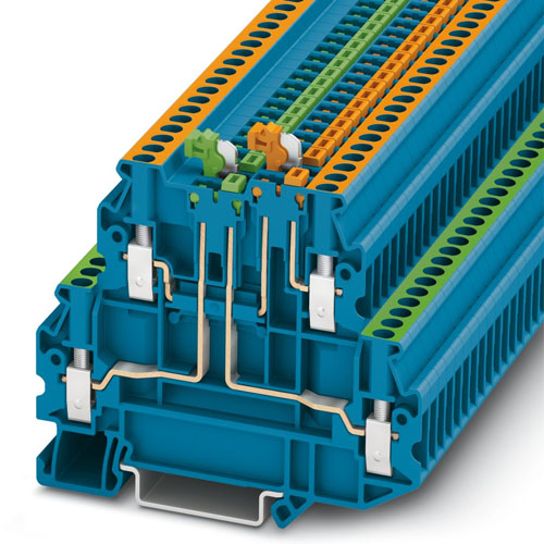 PHOENIX CONTACT -  UTT 2,5-2MT BU - Knife-disconnect terminal block