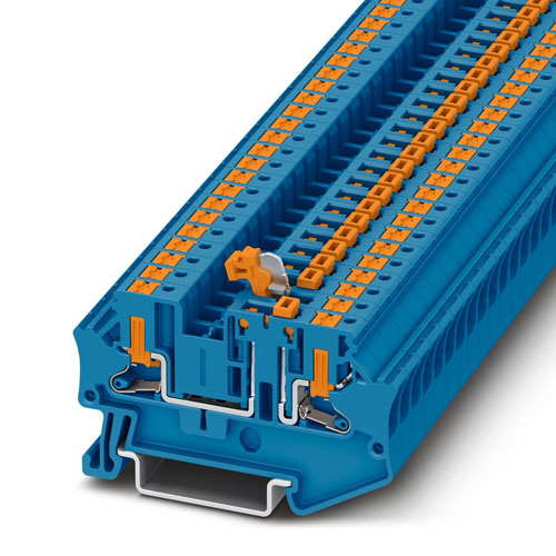 PHOENIX CONTACT -  PTV 4-MT BU - Knife-disconnect terminal block