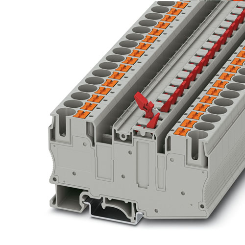 PHOENIX CONTACT -  PT 10-MTL KNIFE-RD - Knife-disconnect terminal block