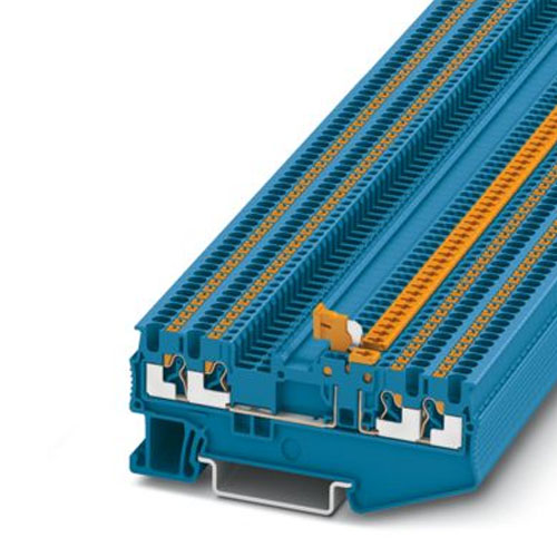 PHOENIX CONTACT -  PT 1,5/S-QUATTRO-MT BU - Knife-disconnect terminal block