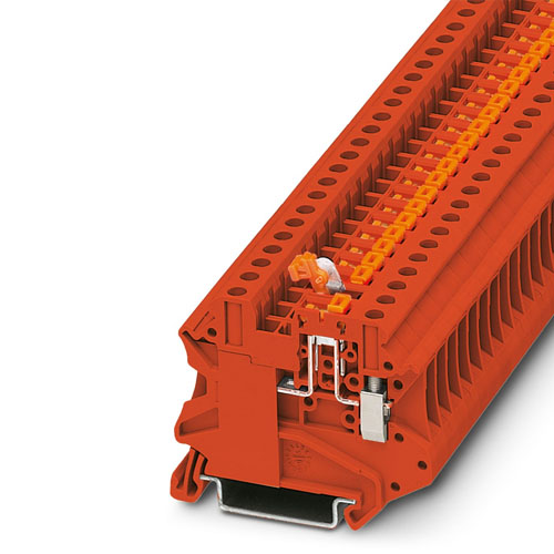 PHOENIX CONTACT -  UT 4-MT-P/P RD - Knife-disconnect terminal block