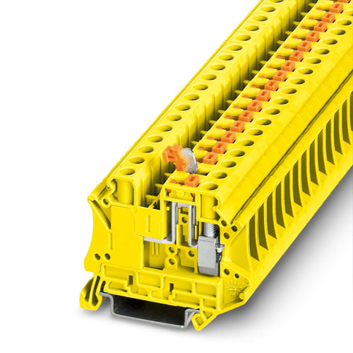PHOENIX CONTACT - UT 6-MT P/P YE - Knife-disconnect terminal block