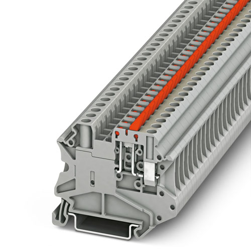 PHOENIX CONTACT -  UT 4-MTL-P/P KNIFE-RD - Knife-disconnect terminal block