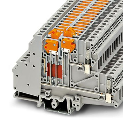 PHOENIX CONTACT -  UDMTKB 5-P/P GN - Feed-through terminal block