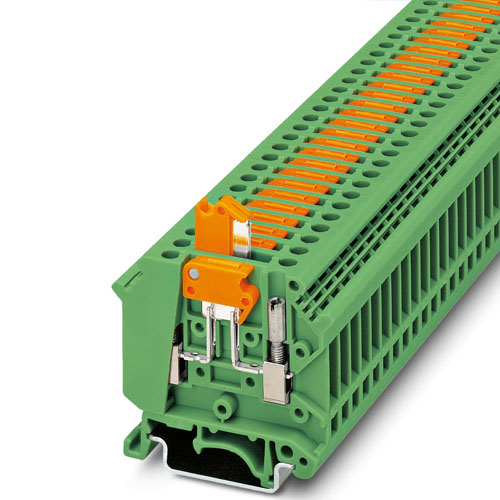 PHOENIX CONTACT -  UK 5-MTK-P/P GN - Knife-disconnect terminal block