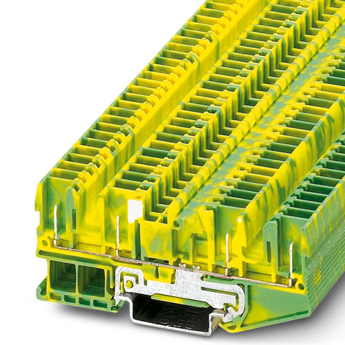Phoenix Contact - ST 2,5-QUATTRO/4P-PE - Spring cage ground terminal block