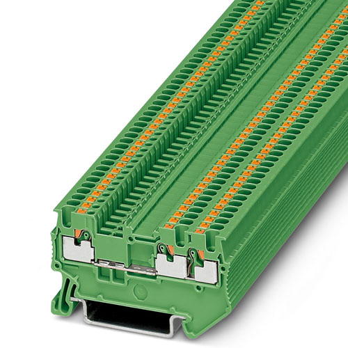 PHOENIX CONTACT -  PT 1,5/S-TWIN GN - Feed-through terminal block