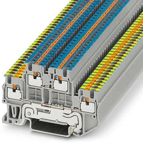 PHOENIX CONTACT -  PTTB 1,5/S-PE/N - Protective conductor double-level terminal block