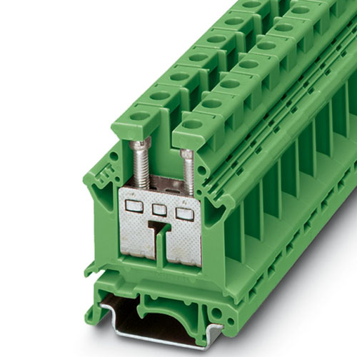 PHOENIX CONTACT -  UK 16 N GN - Feed-through terminal block
