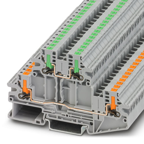 PHOENIX CONTACT - PTTBV 2,5/U-OG/O-GN - Double-level terminal block