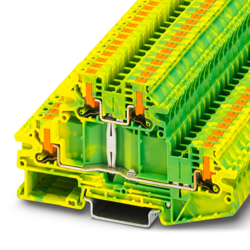 PHOENIX CONTACT -  PTTBV 2,5-PE - Protective conductor double-level terminal block