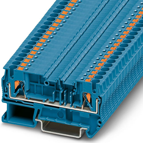 PHOENIX CONTACT -  PTC 2,5-TWIN-MTD BU - Feed-through terminal block