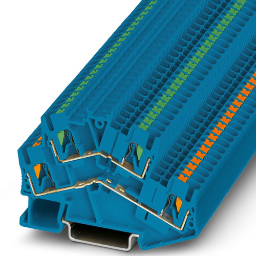 PHOENIX CONTACT -  PTTBS 2,5 BU/U-OG/O-GN - Double-level terminal block