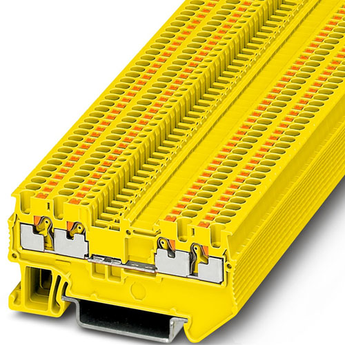 PHOENIX CONTACT -  PT 1,5/S-QUATTRO YE - Feed-through terminal block