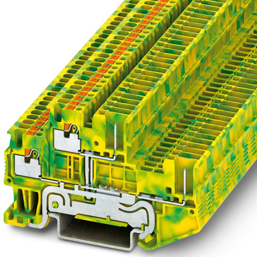 PHOENIX CONTACT - PTTB 1,5/S/2P-PE - Protective conductor double-level terminal block