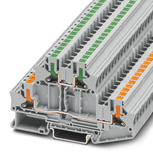 PHOENIX CONTACT -  PTTBV 4/U-OG/O-GN - Double-level terminal block