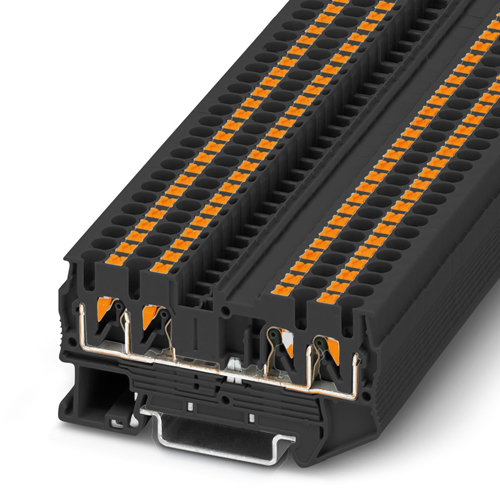 PHOENIX CONTACT - PT 2,5-QUATTRO-PE BK - Shield connection terminal block
