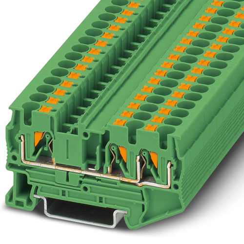 PHOENIX CONTACT -  PT 4-TWIN GN - Feed-through terminal block