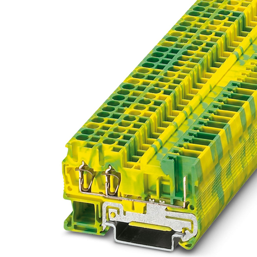 PHOENIX CONTACT - ST 2,5-TWIN/ 1P-PE - Spring cage ground terminal block
