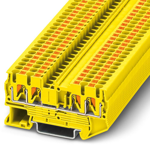 PHOENIX CONTACT -  PT 2,5-QUATTRO YE - Feed-through terminal block