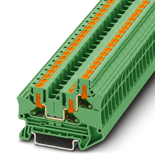 PHOENIX CONTACT - PTV 4-TWIN GN - Feed-through terminal block