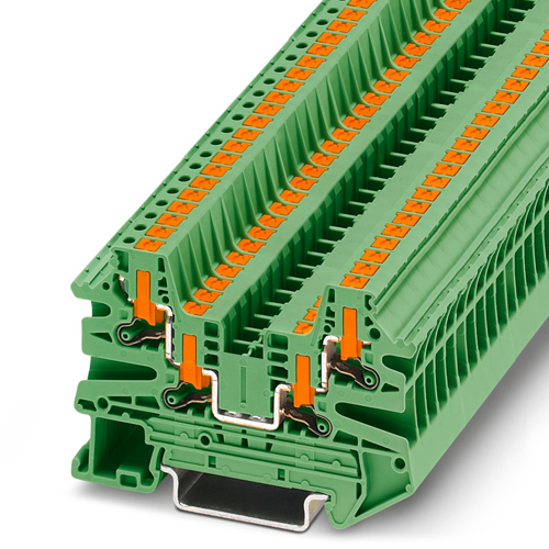 PHOENIX CONTACT - PTV 2,5-QUATTRO GN - Feed-through terminal block
