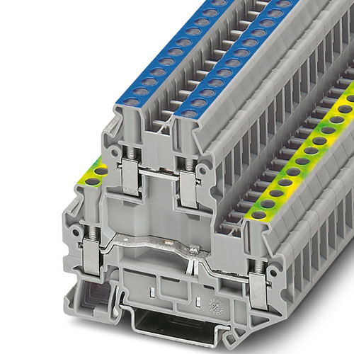 PHOENIX CONTACT - UTTB 2,5-PE/N - Protective conductor double-level terminal block