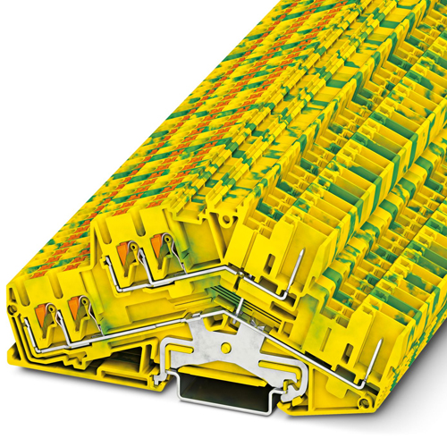 PHOENIX CONTACT -  PTTBS 2,5-TWIN/2P-PE - Protective conductor double-level terminal block