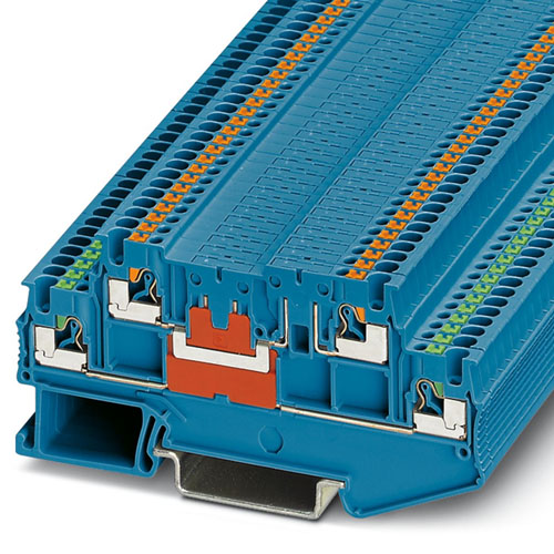 PHOENIX CONTACT - PTT 1,5/S-2L BU - Feed-through terminal block