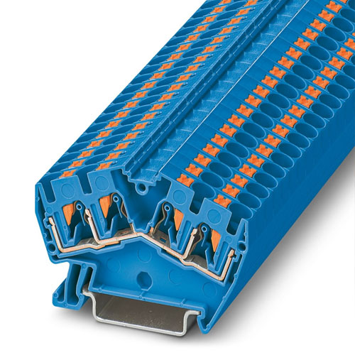PHOENIX CONTACT - PTS 4-QUATTRO BU - Feed-through terminal block