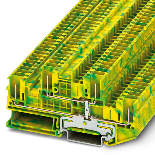 PHOENIX CONTACT - STTB 2,5/4P-PE - Protective conductor double-level terminal block