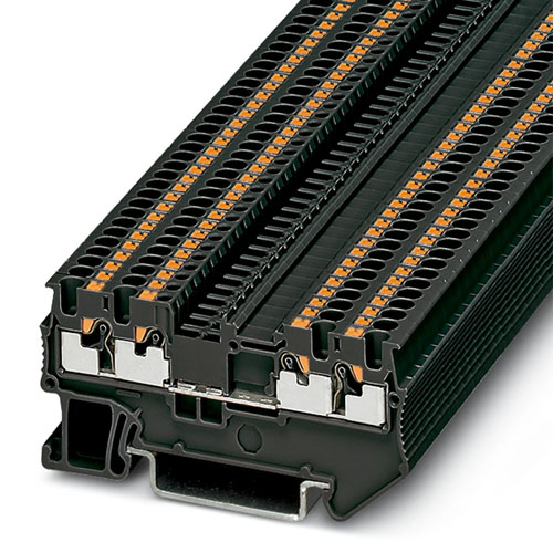 PHOENIX CONTACT -  PT 1,5/S-QUATTRO BK - Feed-through terminal block