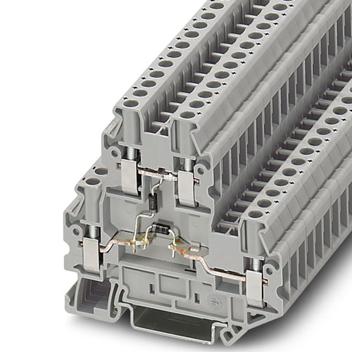 PHOENIX CONTACT - UTTB 2,5-2DIO/O-UL/UR-UL - Component terminal block