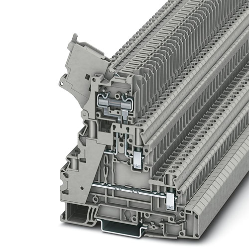 PHOENIX CONTACT - UT 4-L/HESI (5X20) GY - Fuse modular terminal block