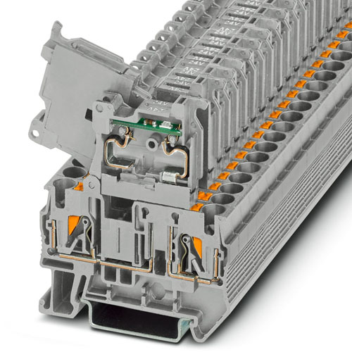 PHOENIX CONTACT - PT 4-HESILED 24 (5X20) GY/GY - Fuse modular terminal block