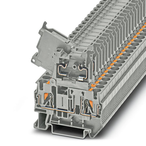 PHOENIX CONTACT - PT 4-HESI (5X20) GY/GY - Fuse modular terminal block