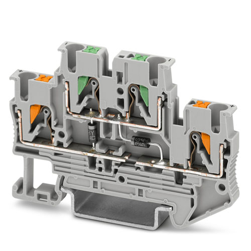 PHOENIX CONTACT - PTTB 2,5-2DIO/UL-O/UR-O/U-OG/O-GN - Component terminal block