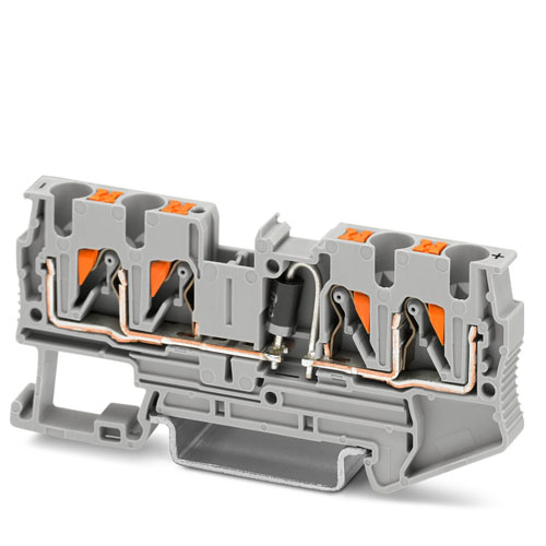 PHOENIX CONTACT - PT 4-QUATTRO-DIO 1N 5408/R-L - Component terminal block