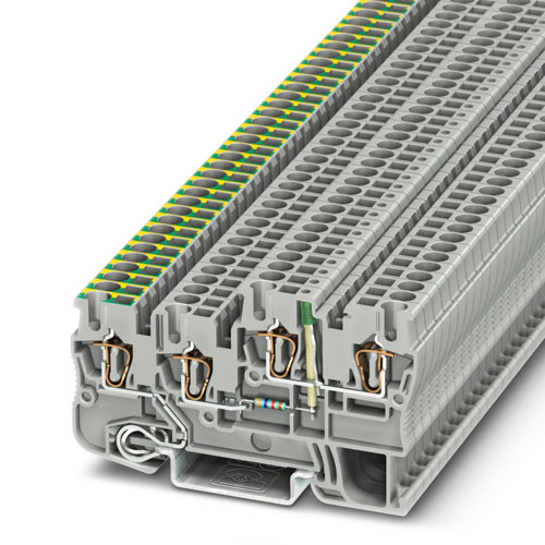 PHOENIX CONTACT - STIO 2,5/3-PE/B/L-LA24GN/O-M - Installation ground terminal block