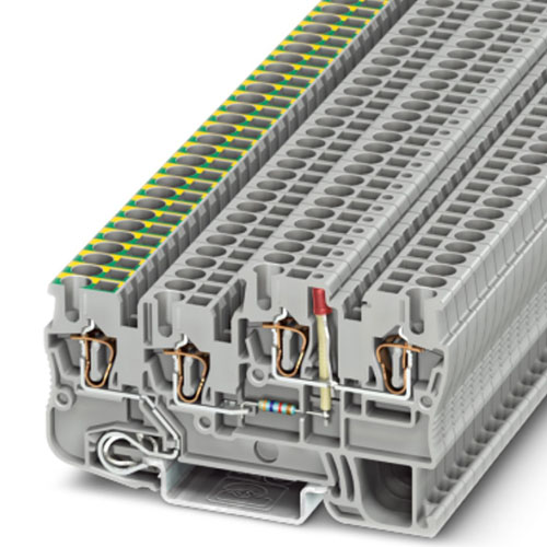 PHOENIX CONTACT - STIO 2,5/3-PE/B/L-LA24RD/O-M - Installation ground terminal block