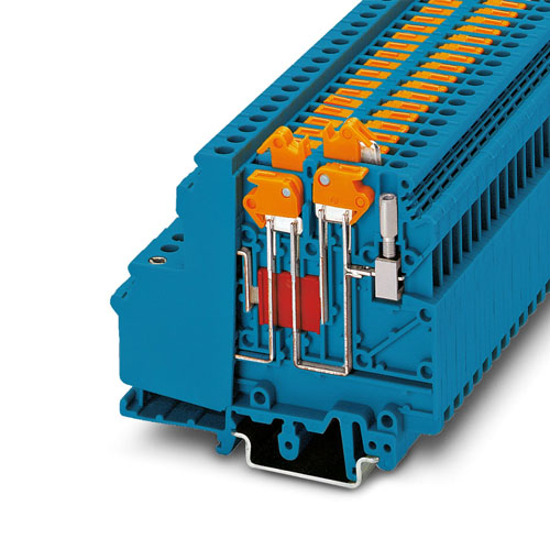 PHOENIX CONTACT -  UDMTK 5-TWIN-P/P BU - Knife-disconnect terminal block