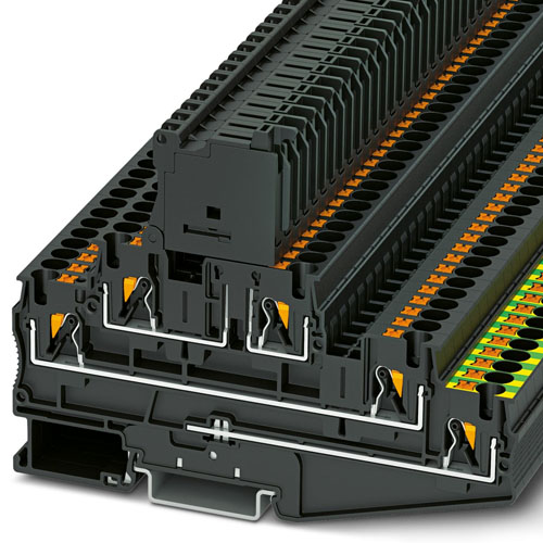 PHOENIX CONTACT - PT 4-PE/L/HESI (5X20) - Fuse modular terminal block ...